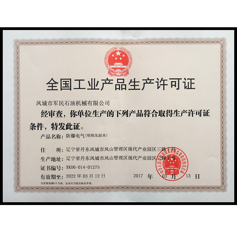 罗定生产许可证